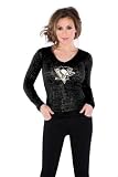 Pittsburgh Penguins Women's Burnout Thermal Top - By Alyssa Milano