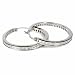 Sterling Silver Hoop Earrings with Clear CZ - Sizes: 12mm - 65mm