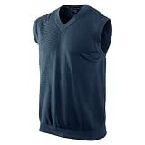 NIKE Men’s Tiger Woods Collection Argyle Cotton/Cashmere Golf Sweater Vest, Dark Grey/Light Charcoal, Small
