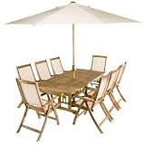 Complete Edinburgh Garden Furniture Paris Recliner Set - ivory