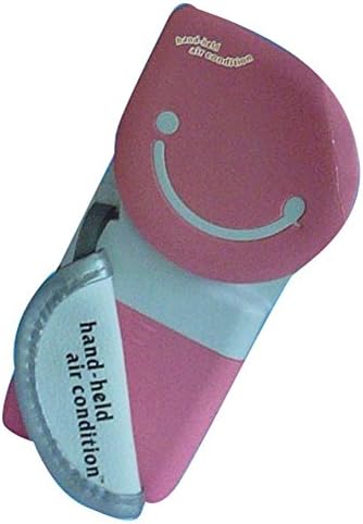 Waveroar Smile face Small Fan Mini-Air Conditioner Stay Cool Handy Cooler Speed Adjustable Pink