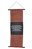 All Natural Handmade Inspirational Wall Hanging - Buddha quote (Sienna color)