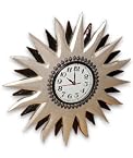Silver and Dark Brown Wall Clock