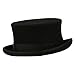 Men's Top Hat Wool Felt Hat - Black