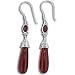 Sterling Silver Carnelian and Garnet Dangle Earrings by Sajen