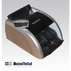 AccuTotal AT-6116e Silver Money Counter with UV IR MG Counterfeit Detection