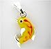Silver Enamel Fire Fish DOLPHIN * CHARM ITALY