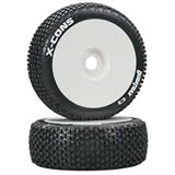 Duratrax X-Cons 1 8 Buggy Tire C3 Mounted White (2) by Duratrax