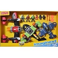 Super Pack - 3 Fisher-Price Imaginext Sky Racers -Windscorpion, Twin Eagle, Twister Jet plus Figures