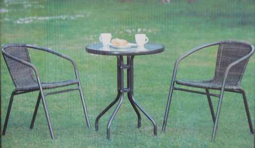 Restaurante 3 Pieces Bistro Set includes 1 Table & 2 Gorgeous Chairs top Bistro sets Restaurante 3 Pieces Bistro Set includes 1 Table & 2 Gorgeous Chairs picture