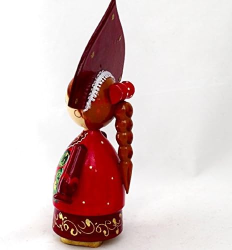 Russian Folk Costume Hand Painted Wooden Doll 6"