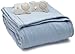 Biddeford Blankets - 1000-903292-535 Comfort Knit Heated Blanket, Twin, Cloud Blue