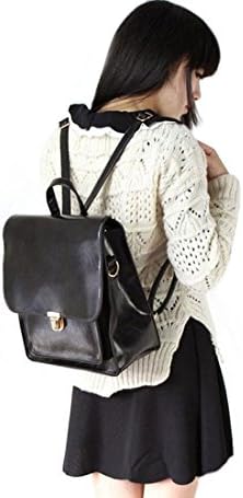 Preppy-style PU Backpack School Student Schoolbag Shoulder Bag Satchel