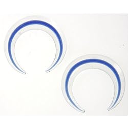 Glass Pincher Clear with Blue 2g - Sold as Individual