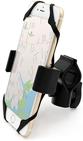 Teyimo Metal Bike Phone Mount Bicycle Holder, Motorcycle Cell phone Cradle, Universal Clamp Clip for iPhone 7/7 Plus, Samsung Galaxy and GPS Device, 360 Degree Rotatable, Metal Base with Rubber Straps