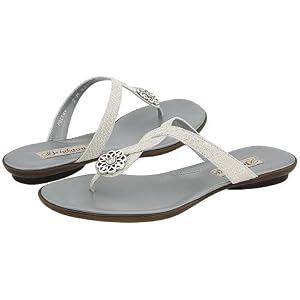 Buy Brighton Poetry White Thong Sandals