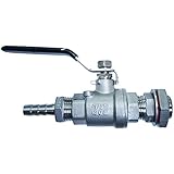 HomeBrewStuff 1/2" Stainless Steel Valve Weldless Bulkhead For Home Brew Kettle