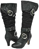 Bamboo Venus-35N Black Women Boot