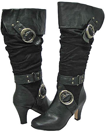 Bamboo Venus-35N Black Women Boot