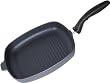 Swiss Diamond Pressure Cast Aluminum Non Stick Low Side Grill Pan, Grey, 11-Inch by 11-Inch