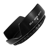Mennon DC-s(w) 77 Screw Mount 77mm Wide Angle Flower Lens Hood, Black