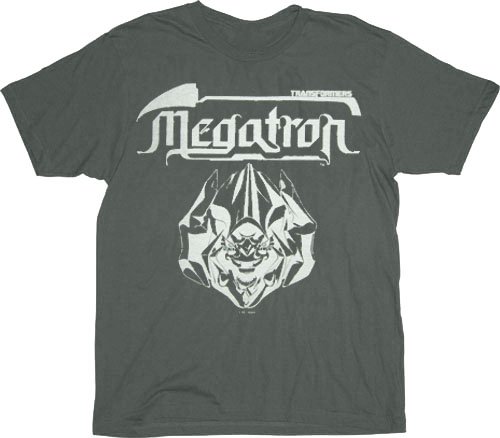  Transformers Mighty Fine Megatron Logo Charcoal T-shirt Tee