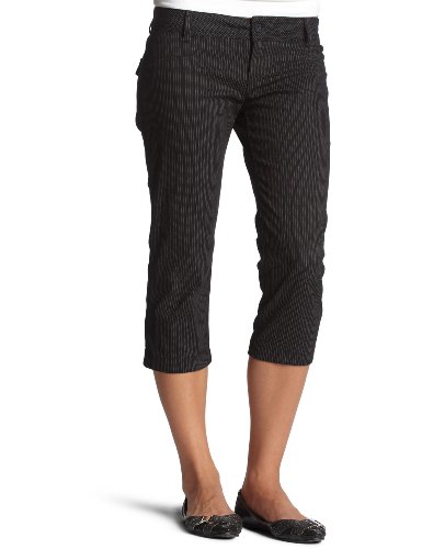 Dickies Girl Juniors' Yolda Striped Cigarette Below the Knee Knicker