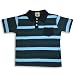 Dogwood - Toddler Boys Striped Short Sleeve Polo, Blue, Light Blue, Charcoal