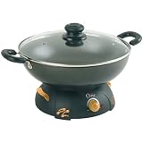 Orva - 13451-56 - Wok - 1300 W - 4 L - Couvercle en Verre