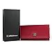 RFID Wallet Ladies Clutch - RFID Protective Ladies Wallet - RFID Secure Wallets Stop Electronic Pickpocketing (Red)