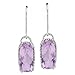 10K White Gold Cushion-Cut Pink Amethyst Earrings title=