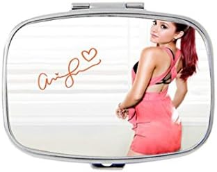 Ariana Grande Custom Silver Stylish, slim design Pill Box Holder，rectangle Medicine Vitamin Organizer Pill case