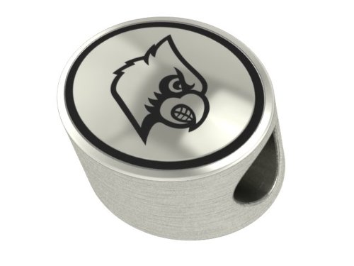 Louisville Cardinals Collegiate Bead Fits Most Pandora Style Bracelets Including Pandora, Chamilia, Biagi, Zable, Troll and More. High Quality Bead in Stock for Immediate Shipping
