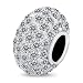 High Quality Authentic 925 Sterling Silver White Swarovski Crystal Bead Fits Pandora Pugster