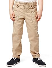 Pure Cotton Adjustable Waist Turn Up Chinos
