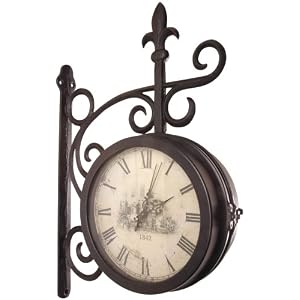 Esschert Design Antique Styled Cast Iron Clock from Sundial Clocks