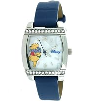 Disney Winnie the Pooh Blue Calfskin Mother of Pearl Dial Watch, MU2202, SPECIAL, Seiko Brand