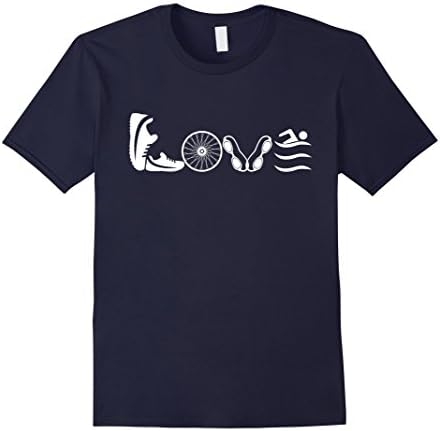 Men's Triathlon Shirt - Love Triathlon Tee Shirt 2XL Navy