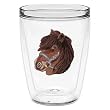 Horse (Brown) 16 oz Insulated Beverage Tumbler, Clear