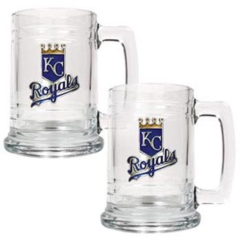 Kansas City Royals - 2pc 15oz Glass Tankard Set- Primary Logo (Quantity of 1)