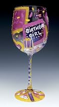 Lolita "Love My Wine" Birthday Girl Wine Glass