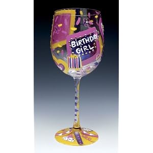 Lolita Love My Wine Birthday Girl Wine Glass by 