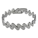 High Polished Finish Tungsten Bracelet w/ Wave Design