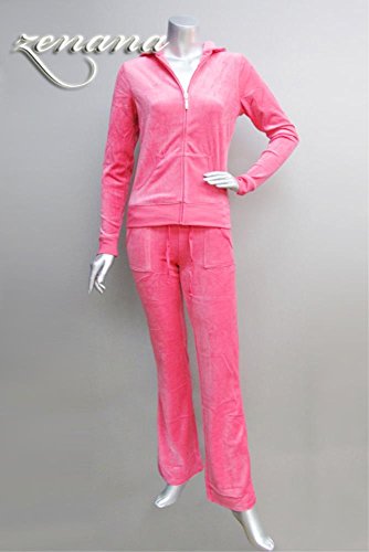 Zenana Women's Velour Tracksuit Hoodie and Pants Set