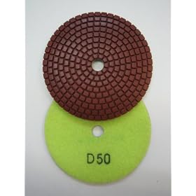 4 Wet Diamond Polishing Pad for Granite, Marble, Stone - Standard Grade (D Series), Grit 50 by 