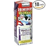 Horizon Organic Reduced Fat Milk, Vanilla, 8-ounce Cartons (Pack of 18)