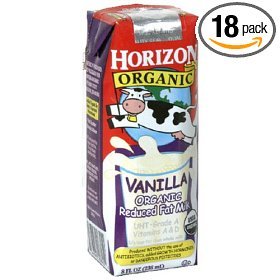 Childrens Toyshop  Health & Personal Care : Horizon Organic Reduced Fat Milk, Vanilla, 8-ounce Cartons (Pack of 18)