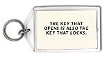 Review SHOPZEUS  / The key that opens is also the key that locks. Keychain