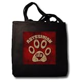 Abyssinian Love Cat Breed in Cheetah Print and Red - Washed Denium Tote Bag 14w X 14h X 3d