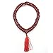 OVALBUY 8mm 108 Red Agate Beads Buddhist Prayer Mala Necklace